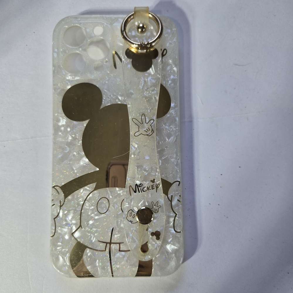 Mickey Mouse Gold and White Sparky iPhone 12 Case